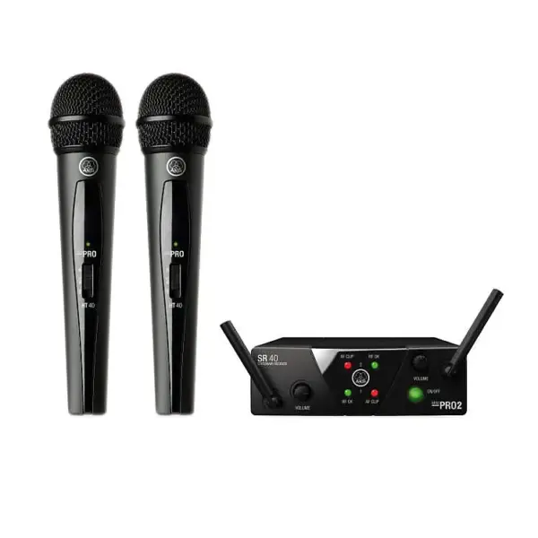 Funkmikrofon 2er Set AKG WMS 40 Mini Dual Vocal 2 + Empfänger
