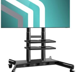 Stativ für LED TV Bildschirm bis 85 Zoll rollbar