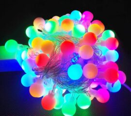 10M 100 LED Lichterkette Kugel Lichterkette Außen Bunt Party Garten Beleuchtung