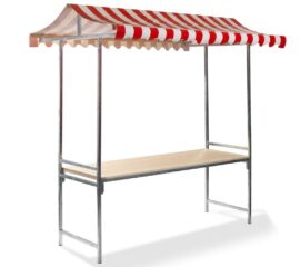 Marktstand Professional rot/weiß