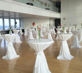 Husse Stehtisch Klassik mit Schleife